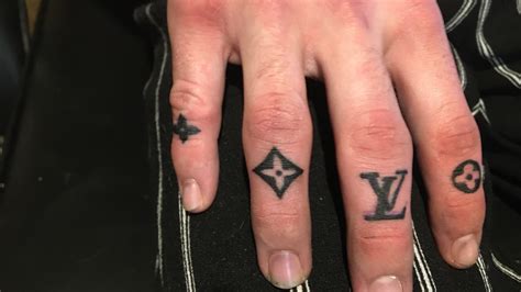 louis vuitton tattoo small|Louis Vuitton finger tattoo.